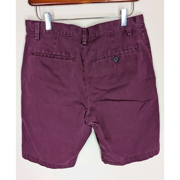 Banana Republic Men's Aiden Shorts Size 29 (Waist 30") Inseam 9.5" Burgundy Wine - Picture 2 of 7
